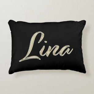 Lina white Handwriting Dekokissen Decorative Cushion