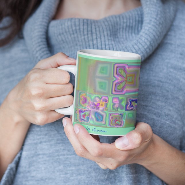 Lina's Garden Floral Abstract Fractal Coffee Mug (Creator Uploaded)