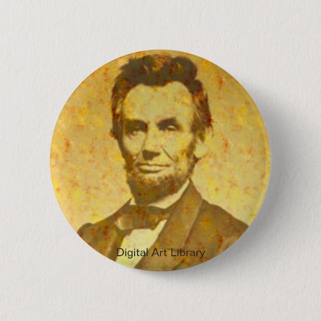 Lincoln 1864 Portrait 6 Cm Round Badge (Front)