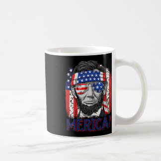 Lincoln 4th Of July Merica Men Women American Flag Coffee Mug