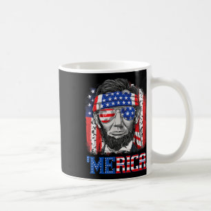 Lincoln 4th Of July Merica Men Women American Flag Coffee Mug