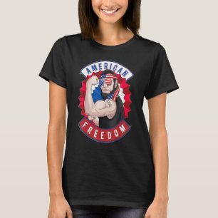 Lincoln Abraham 4th Of July Patriotic Usa Flag Men T-Shirt