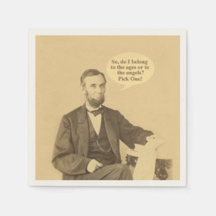 Lincoln Ages or Angels Historic Quote Napkin