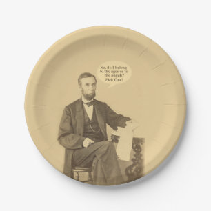 Lincoln Ages or Angels Historic Quote Paper Plate