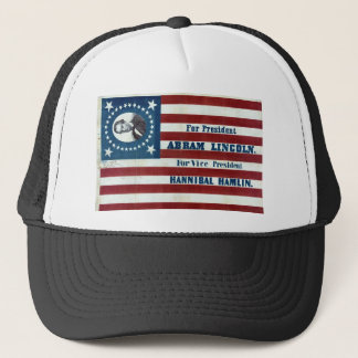 Lincoln and Hamlin Campaign Sign Trucker Hat