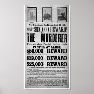Lincoln Assassination Wanted Poster