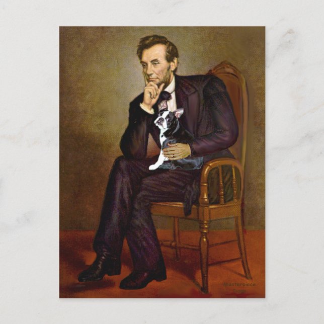 Lincoln -Boston Terrier #4 Postcard (Front)