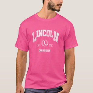 Lincoln CA California Vintage Throwback T-Shirt