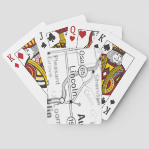 Lincoln, California Map Playing Cards