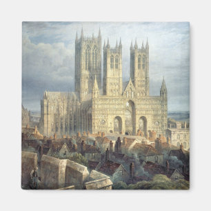 Lincoln Cathedral from the North West, c.1850 Magnet