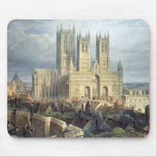 Lincoln Cathedral from the North West, c.1850 Mouse Mat