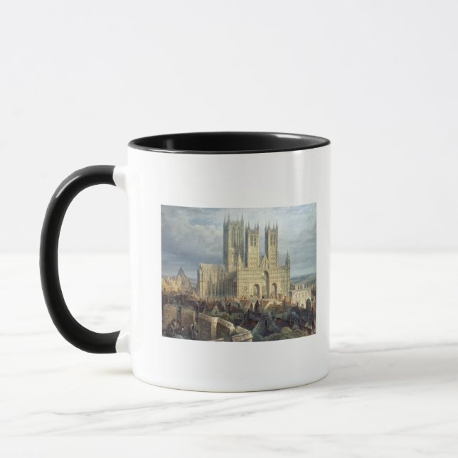 Lincoln Cathedral from the North West, c.1850 Mug (Left)
