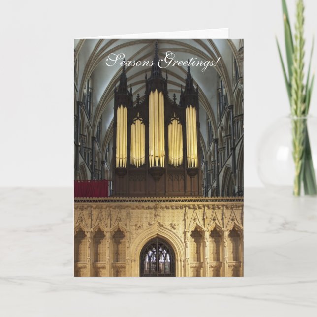 Lincoln Cathedral organ Christmas card (Front)