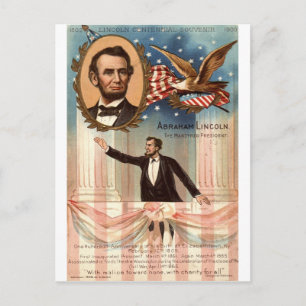 Lincoln Centennial Souvenir, 1908 Vintage Postcard
