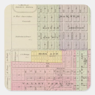 Lincoln Centre, Beverly, Nescatunca, Kansas Square Sticker