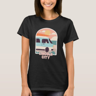 Lincoln City Beaches Retro Pastel Colors Sun & Sur T-Shirt