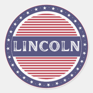 Lincoln City Pride Emblem – American Identity Classic Round Sticker