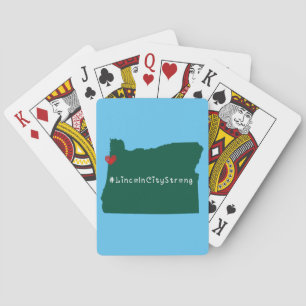 Lincoln City Strong Heart Green Playing Cards