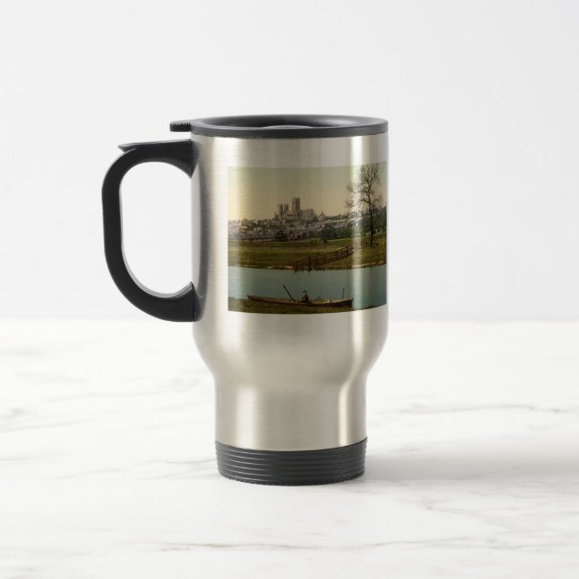 Lincoln City View, Lincolnshire, England Travel Mug (Left)