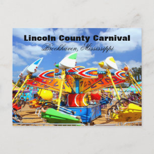 Lincoln County Carnival - Brookhaven, Mississippi Postcard
