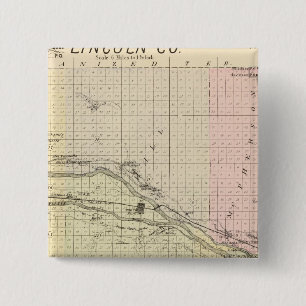Lincoln County, Nebraska 15 Cm Square Badge