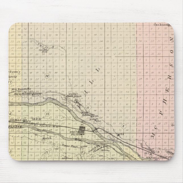 Lincoln County, Nebraska Mouse Mat (Front)