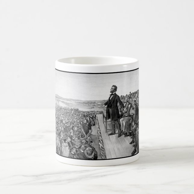 Lincoln Delivering The Gettysburg Address Coffee Mug (Center)