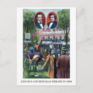 Lincoln-Douglas Debate of 1858 Postcard