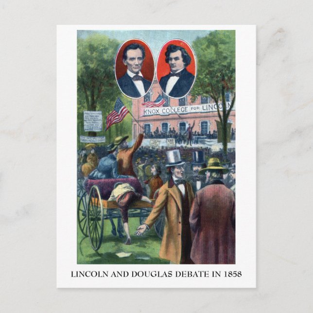 Lincoln-Douglas Debate of 1858 Postcard (Front)