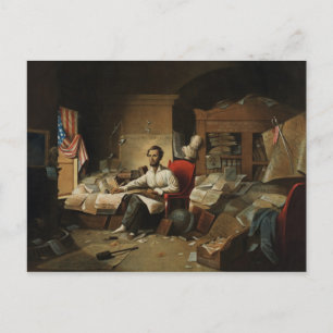 Lincoln & Emancipation Proclamation Postcard