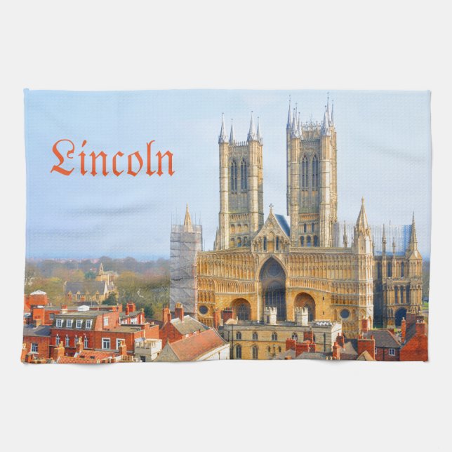 Lincoln, England Tea Towel (Horizontal)