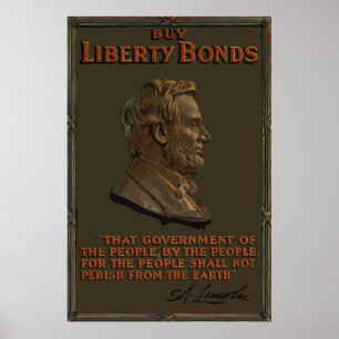 Lincoln Gettysburg Address Quote Poster