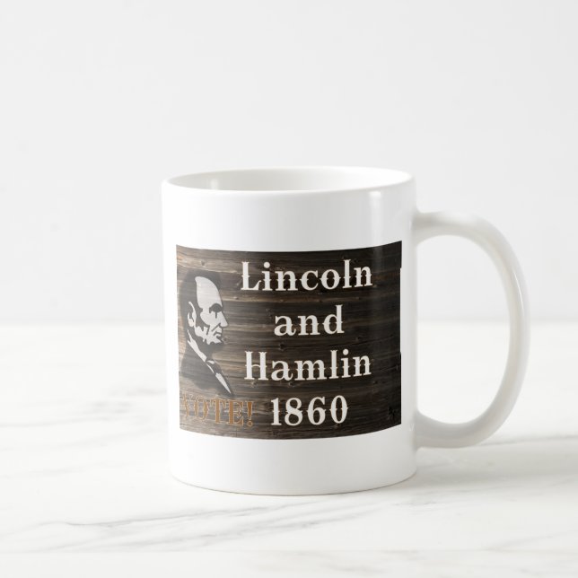 Lincoln-Hamlin 1860 Coffee Mug (Right)