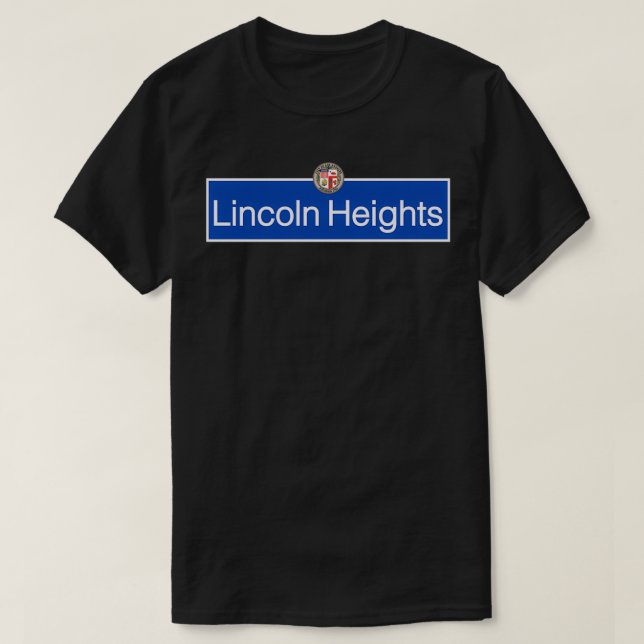 Lincoln Heights Los Angeles Street Sign Men Latina T-Shirt (Design Front)