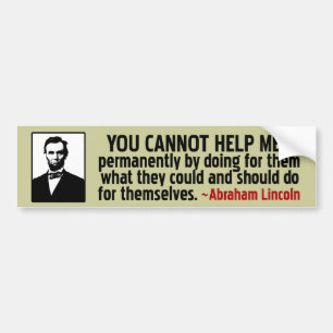 Lincoln: Help Yourself Bumper Sticker