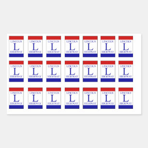 Lincoln Highway Traditional Colors Sticker