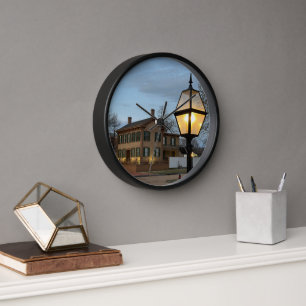 Lincoln Home at Night Clock