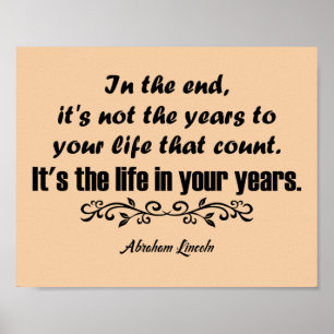 Lincoln Life Quote Poster