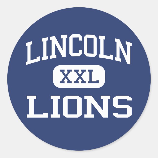 Lincoln - Lions - High - Lincoln Rhode Island Classic Round Sticker (Front)
