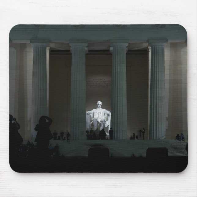 Lincoln Memorial at night Mouse Mat (Front)