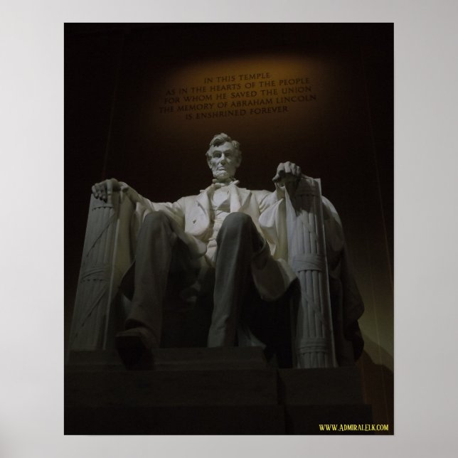 Lincoln Memorial at Night Poster (Front)