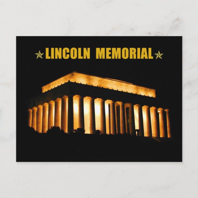 Lincoln Memorial  at night, Washington, D.C. Postcard (Front)