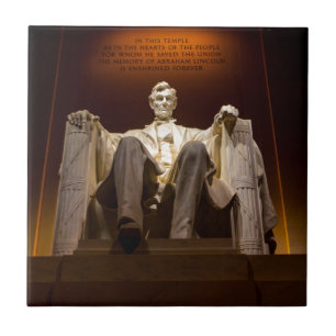 Lincoln Memorial At Night - Washington D.C. Tile