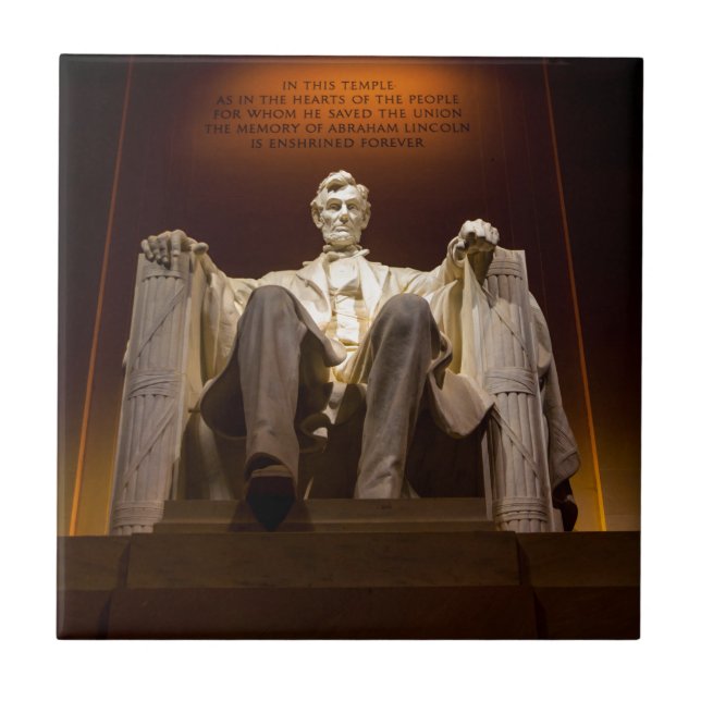 Lincoln Memorial At Night - Washington D.C. Tile (Front)
