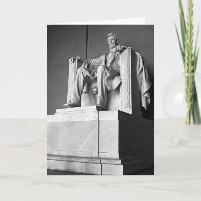 Lincoln Memorial B&W Greeting Card (Front)