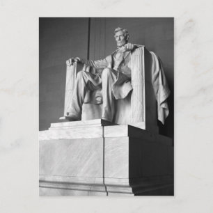 Lincoln Memorial B&W Greeting Postcard