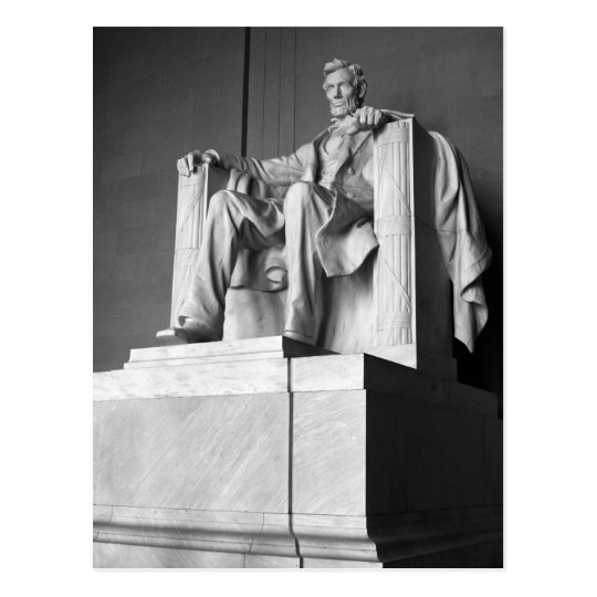 Lincoln Memorial B&W Greeting Postcard