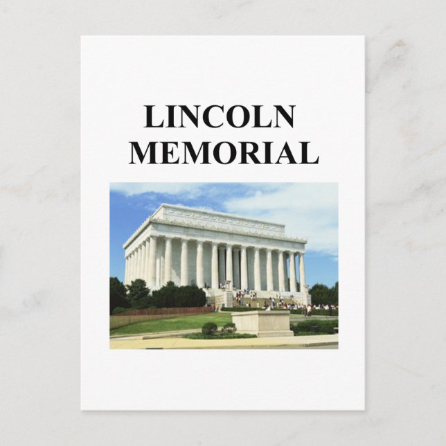lincoln memorial postcard (Front)