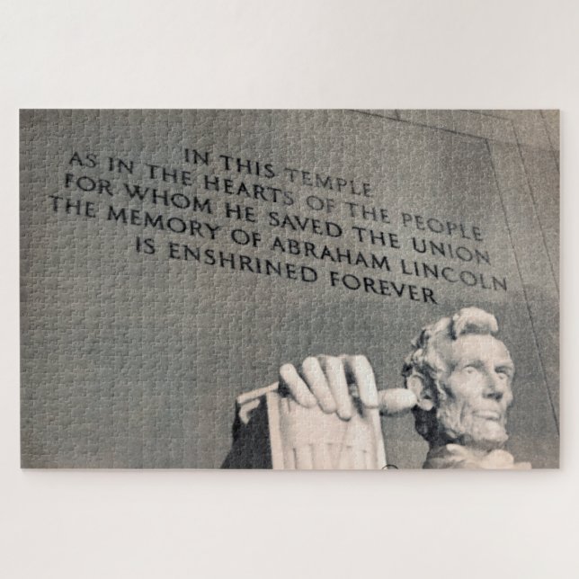 lincoln memorial quote jigsaw puzzle (Horizontal)