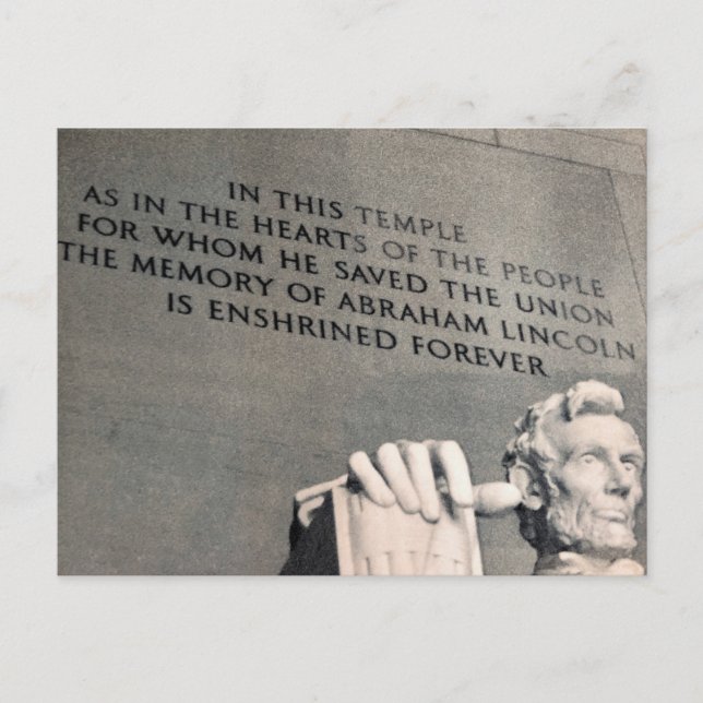 lincoln memorial quote postcard (Front)